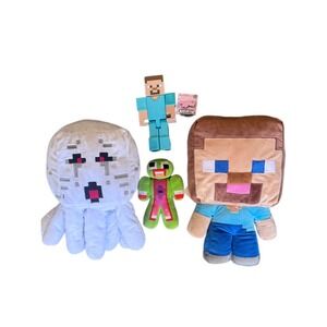 Unspeakable 8"‎ Plush Green Gaming Youtube Warren James, Ghast & Steve Minecraft